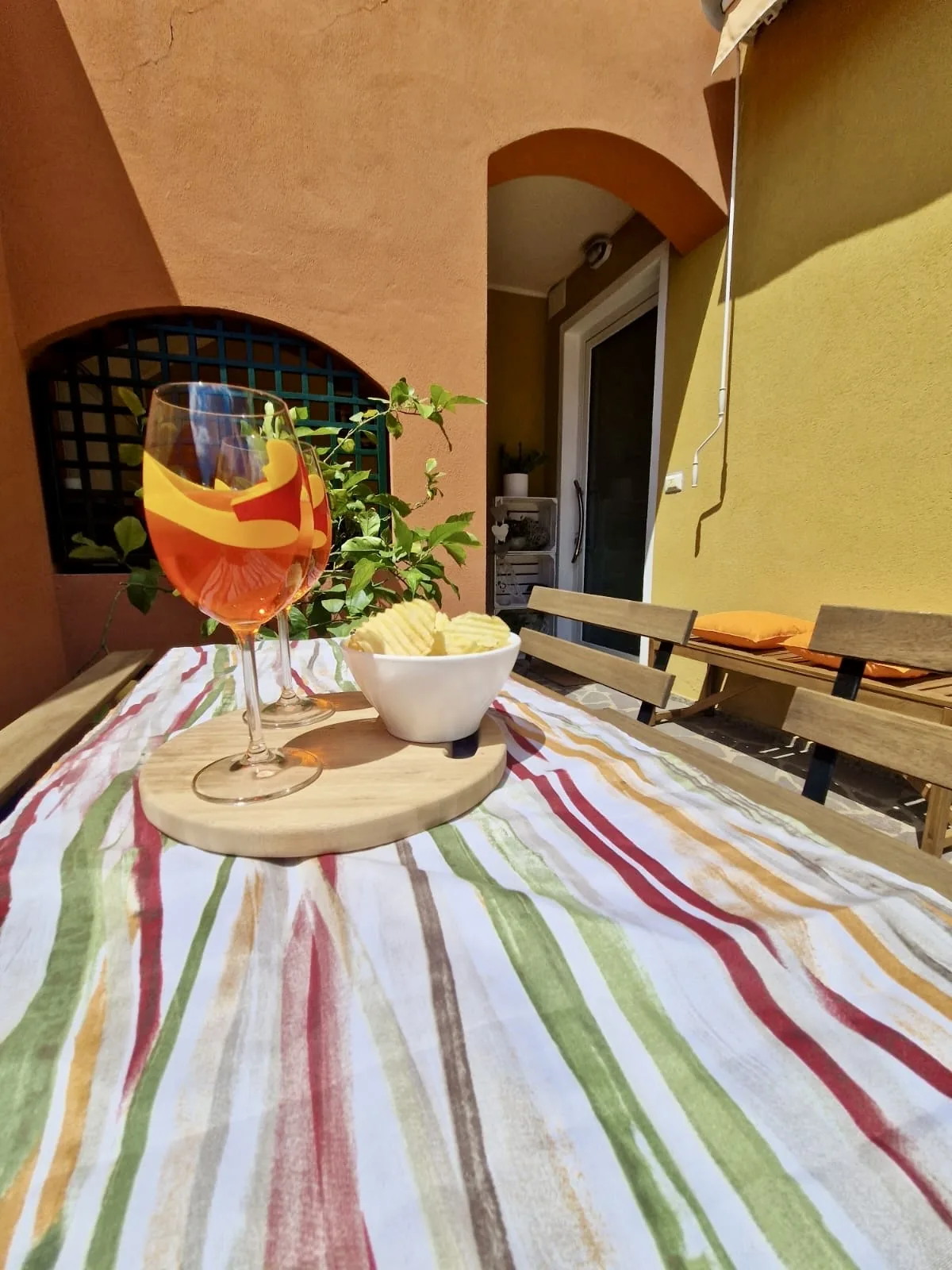Outdoor dining area on the terrace