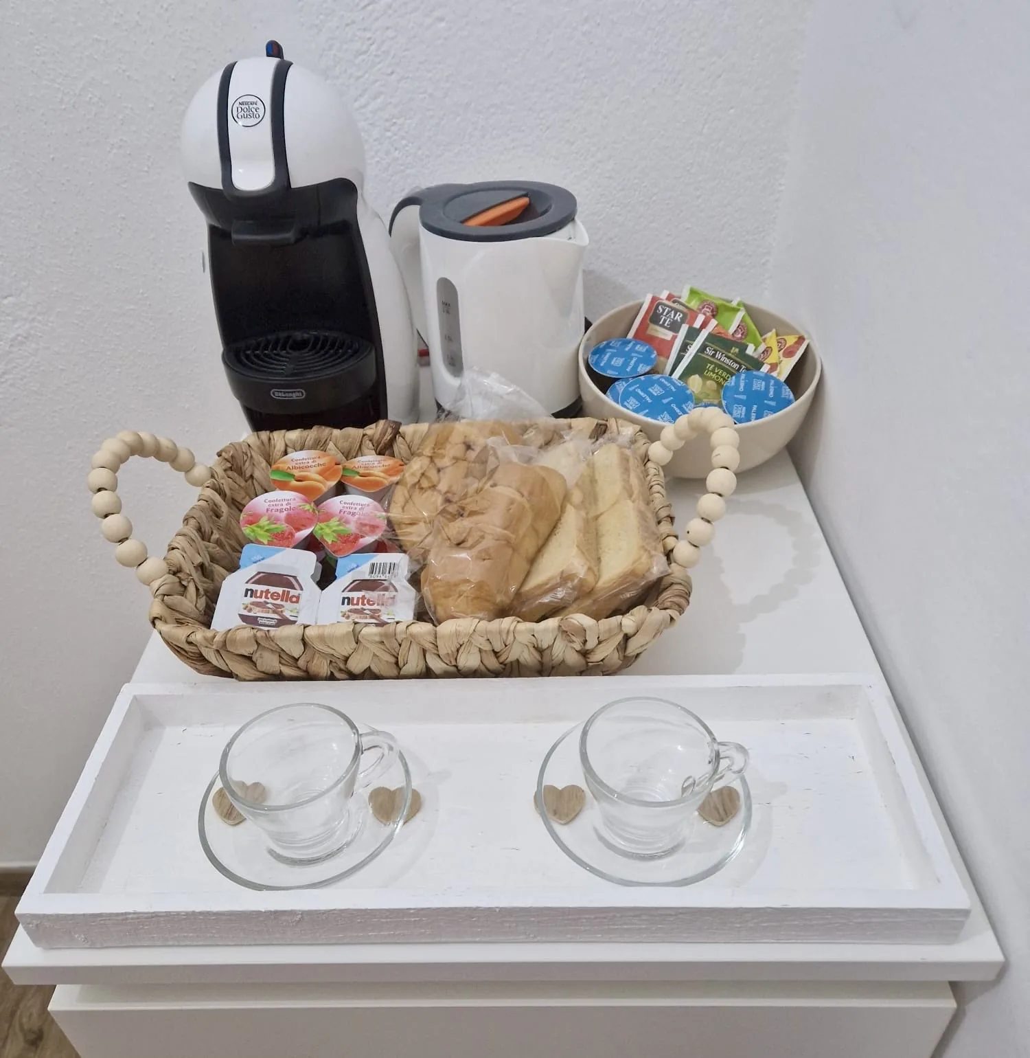 Breakfast corner with coffee machine
